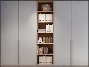 Tủ quần áo gỗ kèm kệ sách - VT2